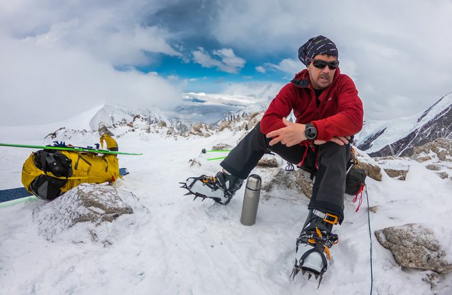 Davo Karničar na Denaliju na višini 4000 metrov. FOTO: Rožle Bregar