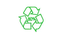 Piktogram, s katerim bodo označene reciklirane plastične nosilne vrečke iz več kot 80 odstotkov reciklata in ki jih bo še vedno mogoče kupiti. Foto arhiv TZS