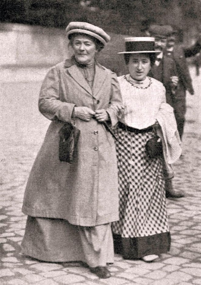 Klara Zetkin in Rosa Luxemburg sta bili tudi zasebno prijateljici in zaupnici. FOTO: Wikipedija