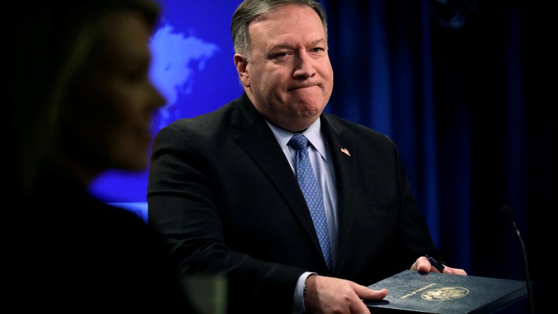 Fotografija: Ameriški zunanji minister Mike Pompeo je uradno obvestil Rusijo, da bodo ZDA čez pol leta odstopile od sporazuma INF. Foto: Reuters