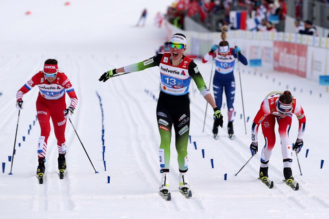 V cilju je morala Lampičeva premoč priznati le Švedinji. FOTO: Lisi Niesner/Reuters