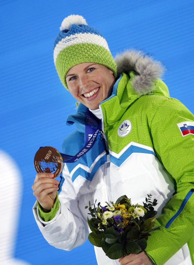  Najodmevnejši dosežek Vesne Fabjan je bil bron na OI 2014. FOTO: Matej Družnik/Delo