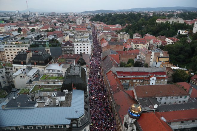 Sprejem, kot ga Hrvaška ne pomni. FOTO: Marko Djurica/Reuters