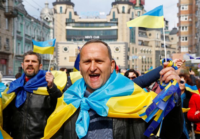 Vse od konca vladavine Leonida Kučne so ukrajinske predsedniške volitve vedno razkrile, kako je država razcepljena na, pogojno rečeno, »protiruski« zahod in evro-atlantsko skeptični vzhod. FOTO: Vasily FedosenkoReuters