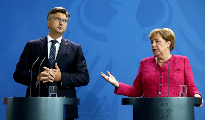 Nemčija ostaja najvidnejša članica EU, uspešnost hrvaške odprave je tako odvisna od njihove podpore. Prav tako pa Nemčija tudi prevzema hrvaško mesto pri predsedovanju EU v drugi polovici 2020. FOTO: Christian Mang/Reuters