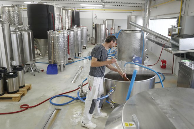 Zdaj imajo 900-litrsko kuhinjo, kmalu bodo dobili novo, ki bo napolnila 1700-litrski fermentor. FOTO: Leon Vidic