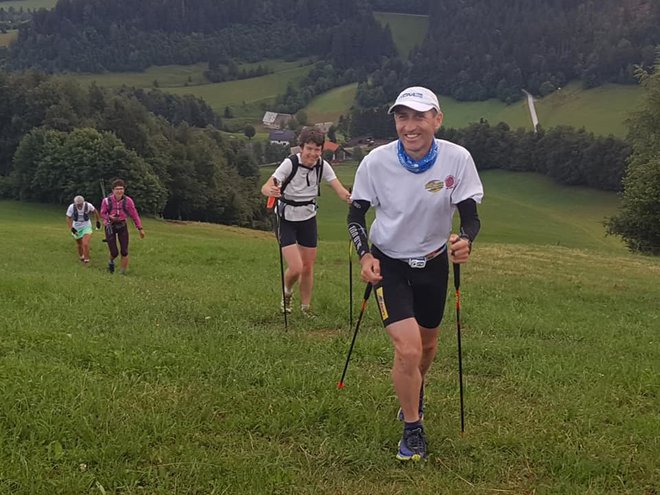 Idrijske klance je zapustil v dobri družbi, je poročal. FOTO: Alpe Adria Trail Cup