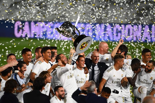 Real Madrid je postal španski prvak in je največ vreden evropski klub. FOTO: AFP