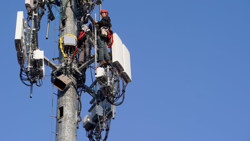 Fotografija: 5G telekomunikacijski sistem v ZDA. Foto George Frey Reuters