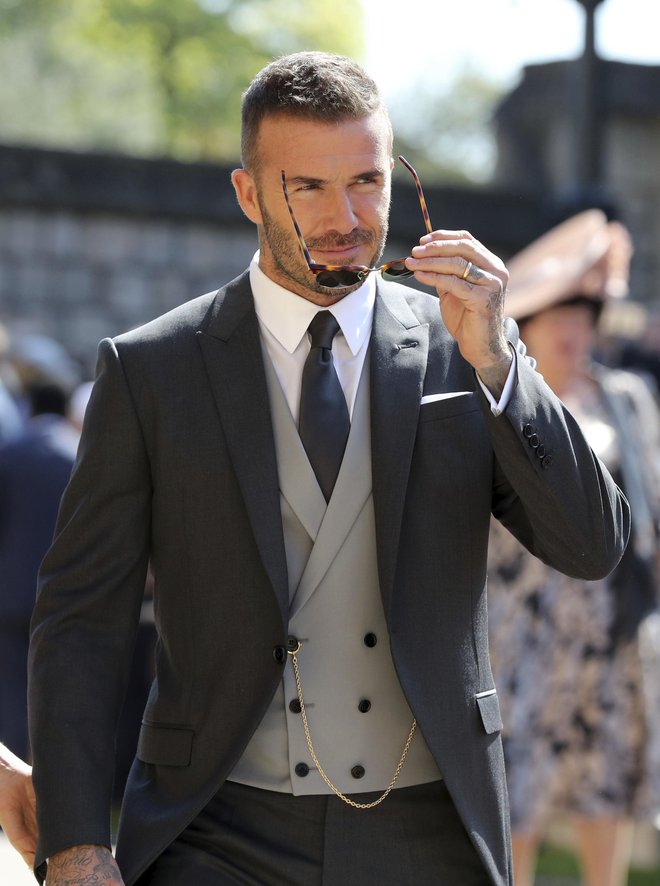 David Beckham je bil eden izmed številnih slavnih osebnosti na poroki.