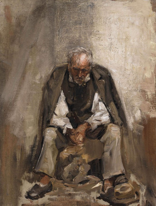 Portret starega šibarja, 1885–1886, olje na platnu, zbirka Narodne galerije. FOTO: Arhiv Narodne galerije