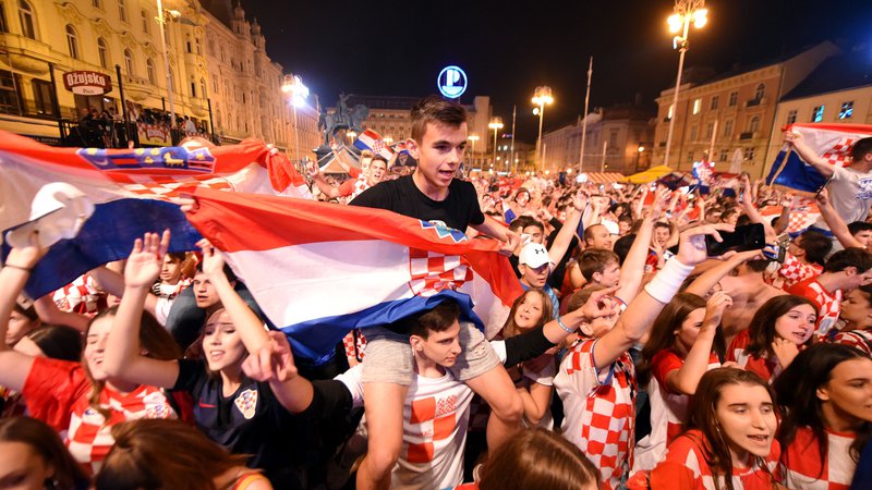 Fotografija: Nogometno Hrvaško je zajela navijaška evforija. Foto AFP