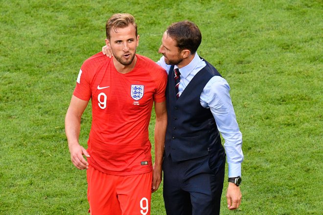 Gareth Southgate in Harry Kane sta Angleže pripeljala že do polfinala. Foto: AFP