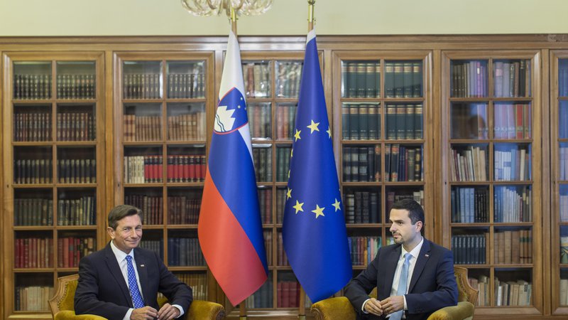 Fotografija: V vili Podrožnik sta se sestala najvišja politična funkcionarja v državi, predsednika republike in državnega zbora, Borut Pahor in Matej Tonin. FOTO: Voranc Vogel