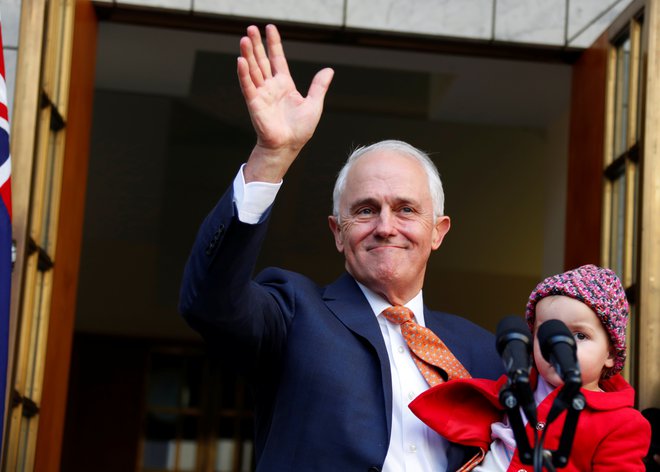 Malcolm Turnbull je bil po treh letih na oblasti prisiljen v odstop. FOTO: REUTERS/David Gray