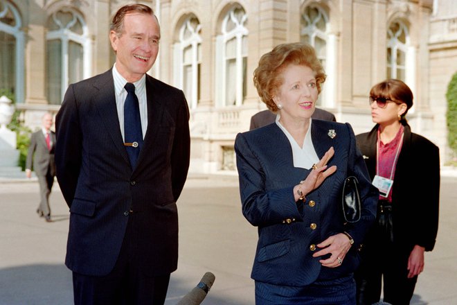 Z Margaret Thatcher leta 1989. FOTO: Greg Gibson/AFP