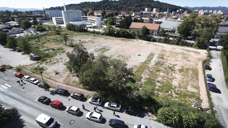 Fotografija: DUTB zemljišče ob Parmovi prodaja za 3,1 milijona evrov (z DDV). Za republiški in ljubljanski stanovanjski sklad so ta zemljišča predraga. Foto Leon Vidic