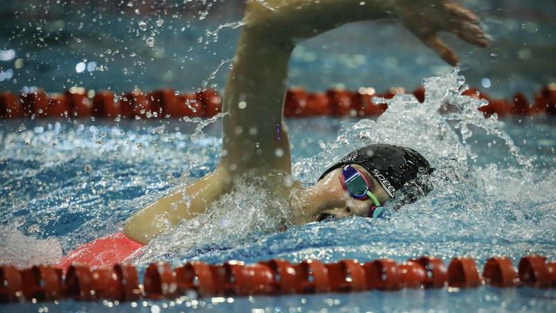 Fotografija: Katja Fain je bila v ljubljanskem bazenu zelo hitra. FOTO: Uroš Hočevar/Delo