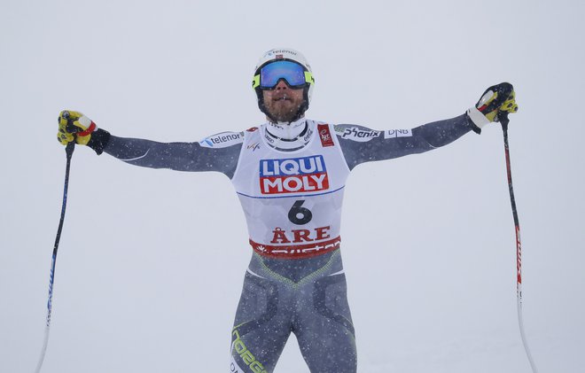 Kjetil Jansrud je prvič postal svetovni prvak. FOTO:Leonhard Föger/Reuters