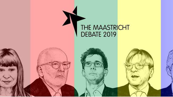 Fotografija: V mestu, kjer so s podpisom Maastrichtske pogodbe postavili temelje Evropske unije, so svojo vizijo prihodnosti EU predstavili vodilni kandidati osrednjih političnih strank. FOTO: Maastrichtdebate.eu