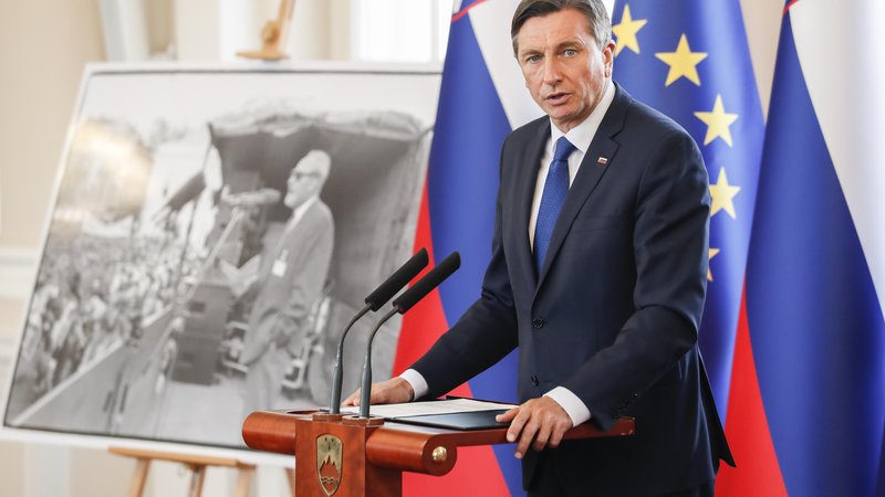 Fotografija: »Dajte no, predsednik Pahor, temeljito premislite o lastnih besedah.« Foto Uroš Hočevar