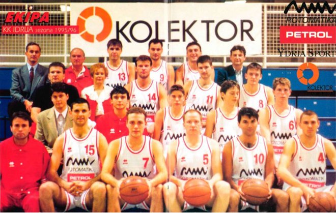 Člani kluba v sezoni 1995/96. FOTO: Arhiv KK Idrija