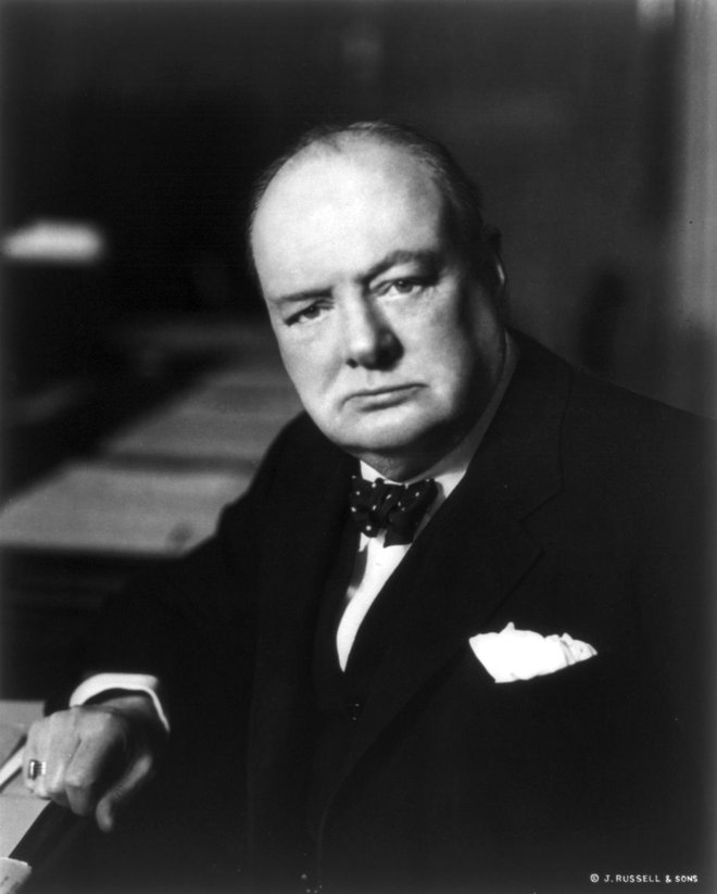 Sir Winston Churchill Foto Library Of Congress Press Release