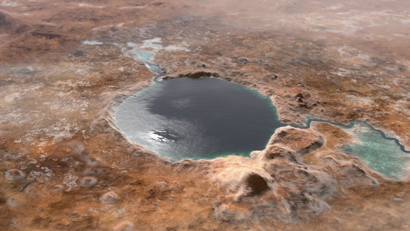 Fotografija: Krater Jezero. FOTO: Nasa
