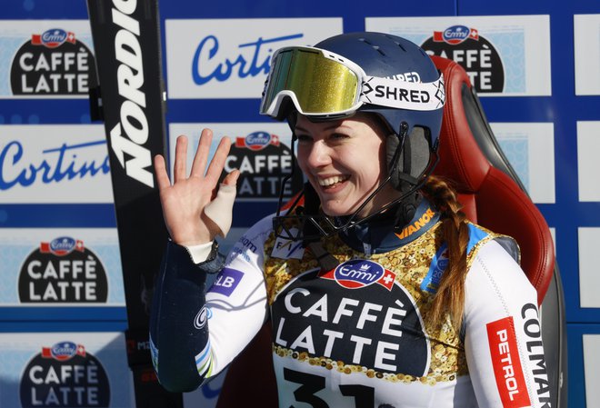 Nasmejana Primorka je s svojim drugim slalomom šokirala smučarski svet in favoritinje, le za las se ji ni izšlo za odličje.<br />
FOTO: Leonhard Foeger/Reuters