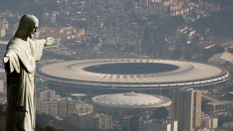 Fotografija: Pogled na sloviti štadion Maracana iz zraka. FOTO: Ricardo Moraes/Reuters