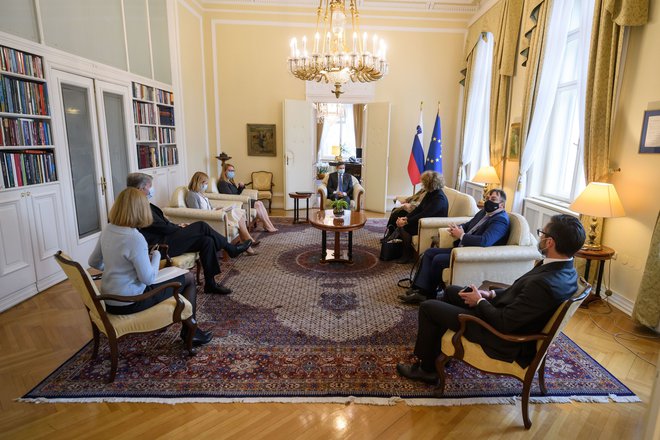 Predsednik republike Borut Pahor je podprl prizadevanja predstavnikov Slovencev v Italiji tako glede Narodnega doma kot glede zastopstva v rimskem parlamentu. FOTO: Nebojša Tejič/STA