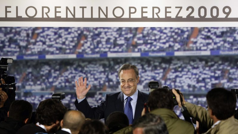 Fotografija: Predsednik superlige Florentino Perez je pojasnil razloge za ustanovitev novega klubskega tekmovanja in dal vedeti, da poti nazaj ni več. FOTO: Sergio Perez/Reuters