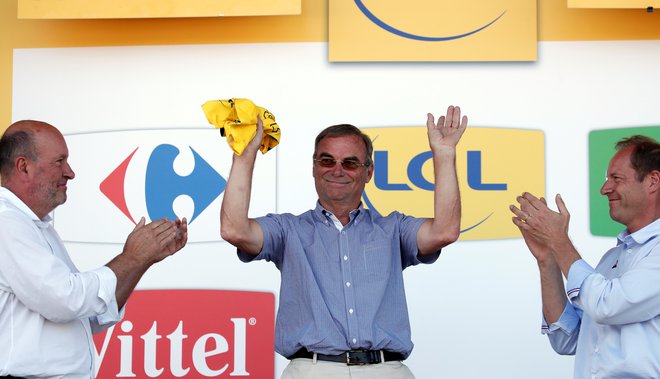 Bernard Hinault (v sredini) je zadnji francoski zmagovalec. FOTO: Benoit Tessier/Reuters