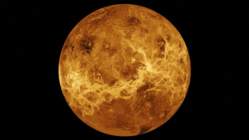Fotografija: Venera, ki so jo sestavili iz podatkov sond Magellan in Pioneer. FOTO: NASA/JPL-CALTECH/AFP