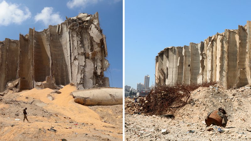 Fotografija: Posledice eksplozije v bejrutskem pristanišču. Foto Mohamed Azakir Reuters