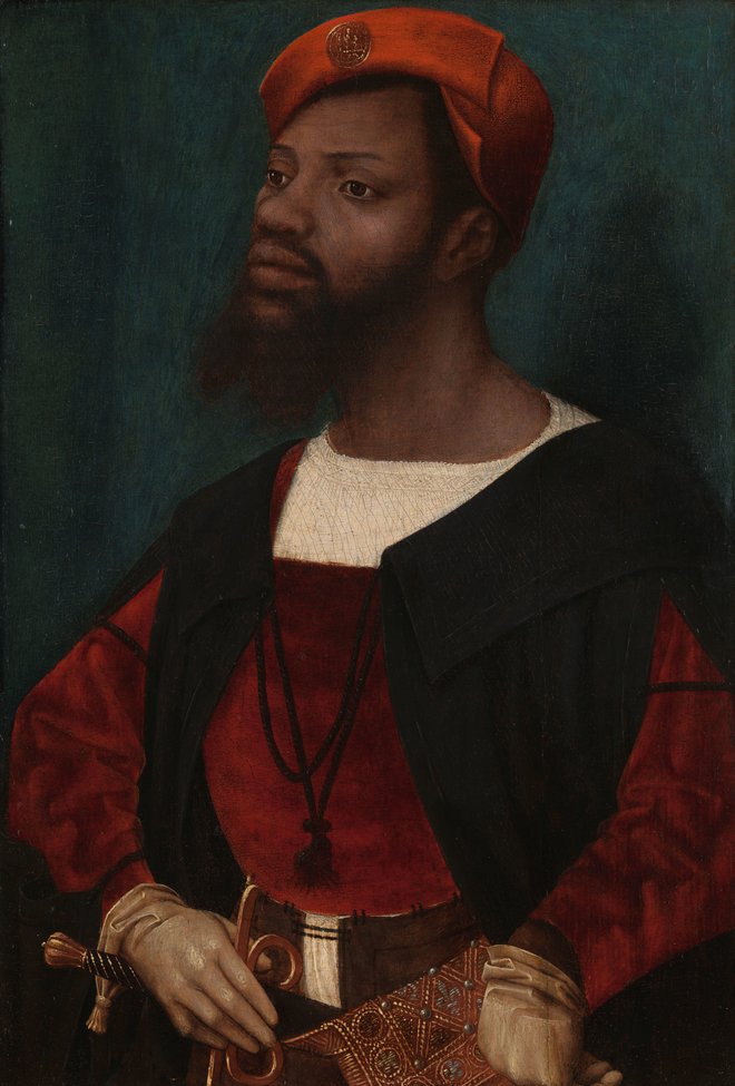 Portret Jana Jansza Mostaerta iz Haarlema velja za prvi znani portret Afričana v renesančni Evropi, domnevno je upodobljen osebni telesni stražar Karla V. Habsburškega. Foto Rijksmuseum
