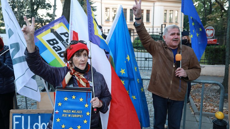 Fotografija: Okoli 80 odstotkov Poljakov je za to, da njihova država ostane znotraj evropske družine. FOTO: Jacek Marczewski/Agencja Gazeta/Reuters