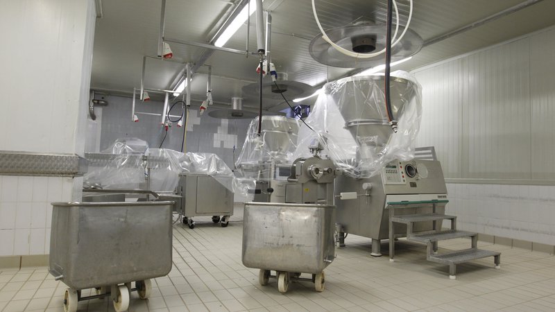 Fotografija: Ali so bili vzrok za okužbo mesni proizvodi? FOTO: Leon Vidic/Delo
