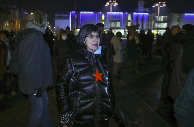 Protestov se je udeležila tudi Svetlana Makarovič. FOTO: Jože Suhadolnik/Delo
