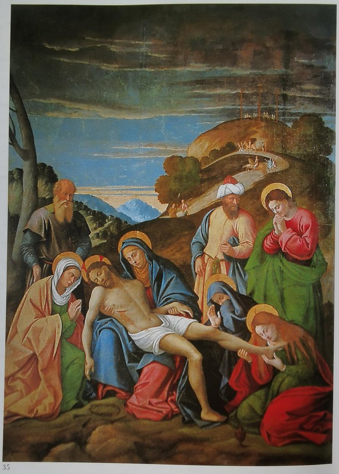 Francesco di Girolamo Santacroce: Objokavanje, olje, platno, 229 X 265 cm, iz koprske cerkve sv. Ane
​Foto arhiv ZVKD Slovenije
