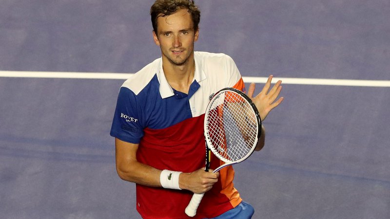 Fotografija: Dani Medvedjev je novi številka ena moškega tenisa na lestvici ATP. FOTO: Henry Romero/Reuters
