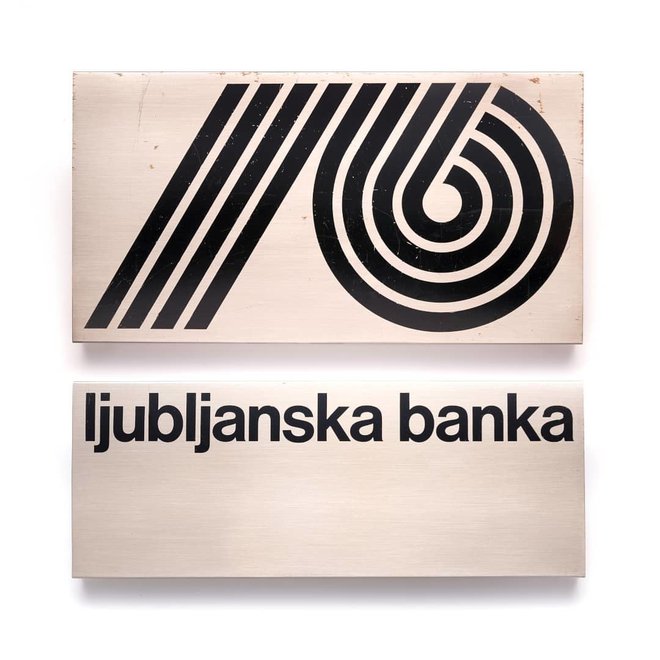 Eden njegovih najbolj prepoznavnih projektov (v soavtorstvu z Matjažem Vipotnikom, Janezom Suhadolcem in soprogo Judito) je bila celostna podoba Ljubljanske banke. Foto Promocijsko Gardivo
