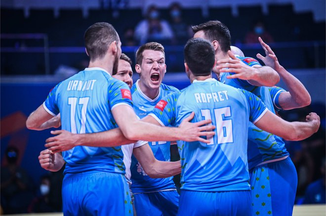 Slovenci so vpisali tretjo zmago v ligi narodov. FOTO: FIVB

