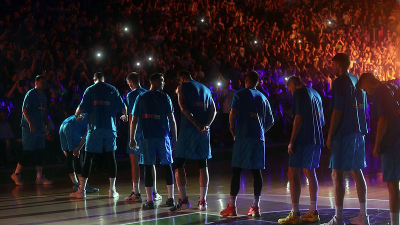 Fotografija: Košarkarska tekma Slovenija – Hrvaška. FOTO: Blaž Samec/Delo
