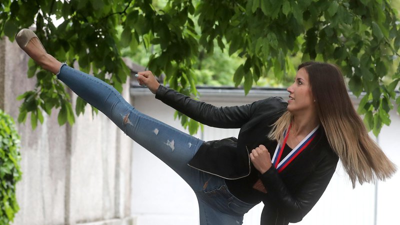 Fotografija: Tjaša Ristić je premikala slovenske mejnike v karateju. FOTO: Dejan Javornik
