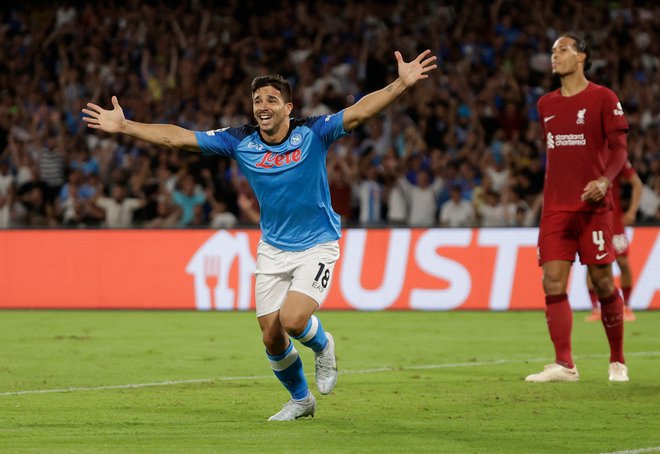 Napoli je zasenčil zvezdnike iz Liverpoola. FOTO: Ciro De Luca/Reuters
