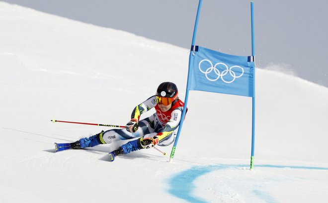 Meta Hrovat med letošnjimi olimpijskimi igrami v pekingu. FOTO: Christian Hartmann/Reuters
