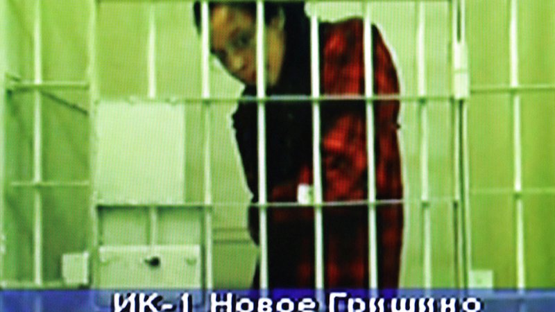 Fotografija: Brittney Griner na oktobrski video povezavi iz zapora v Krasnogorsku. Foto Evgenia Novozhenina/Reuters
