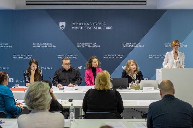 Posvet je potekal v soorganizaciji ministrstva za kulturo in društva za promocijo žensk v kulturi Mesto žensk. FOTO: Voranc Vogel

