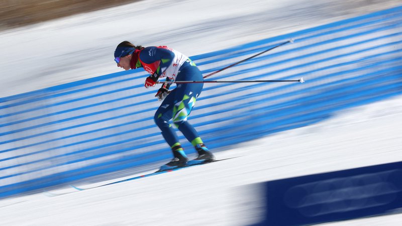 Fotografija: Eva Urevc med nastopom na letošnjih olimpijskih igrah na Kitajskem. FOTO: Lindsey Wasson/Reuters

